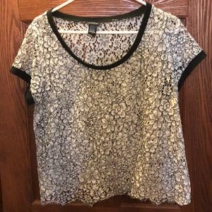 Torrid Floral lace plus size crop top